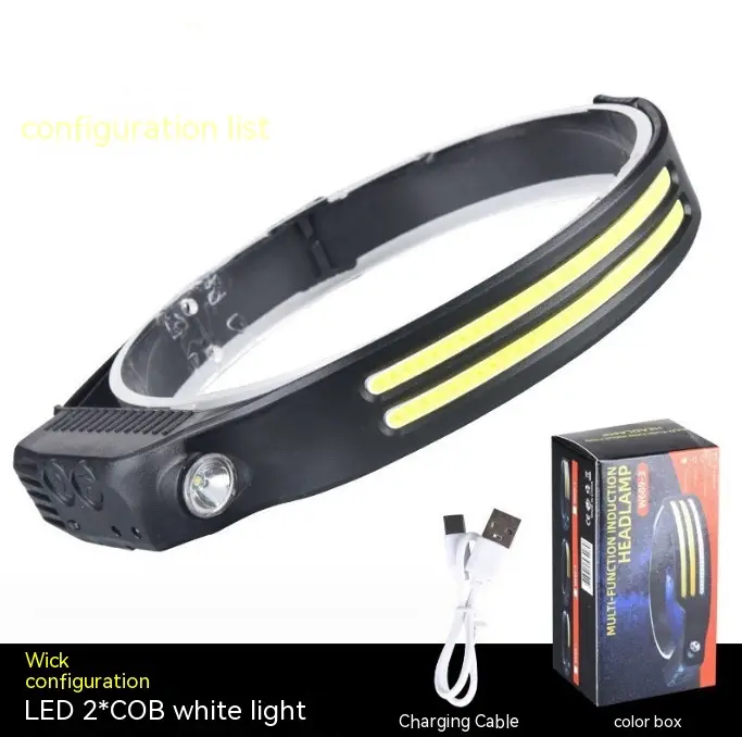 Headlight Strong Light USB Charging Super Bright Outdoor Induction