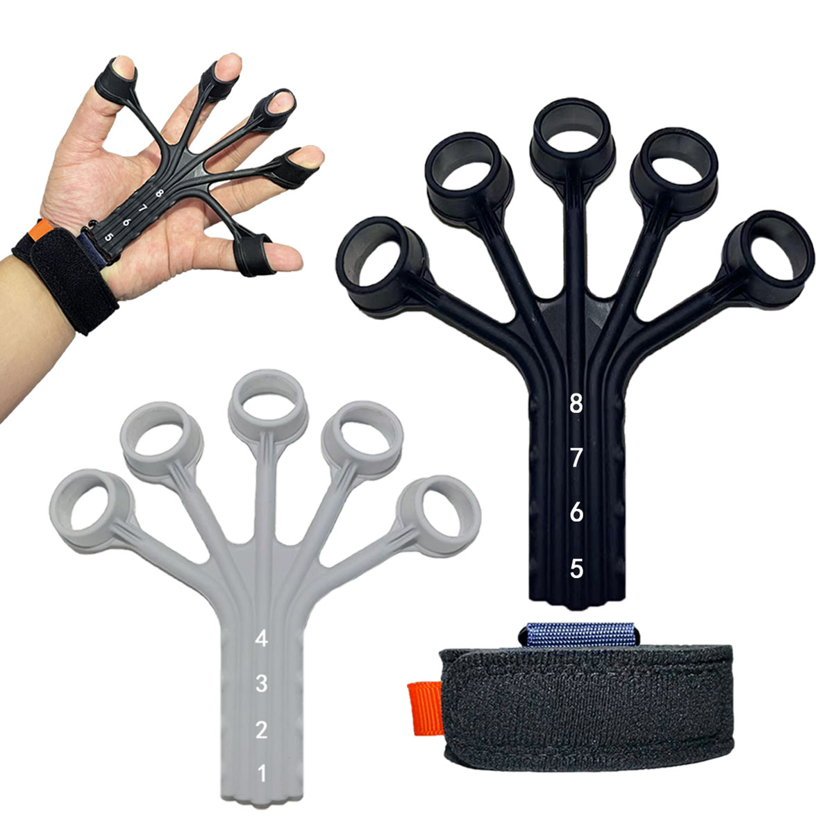 Silicone Finger Flexion And Extension Trainer Rehabilitation Abdominal Tensor