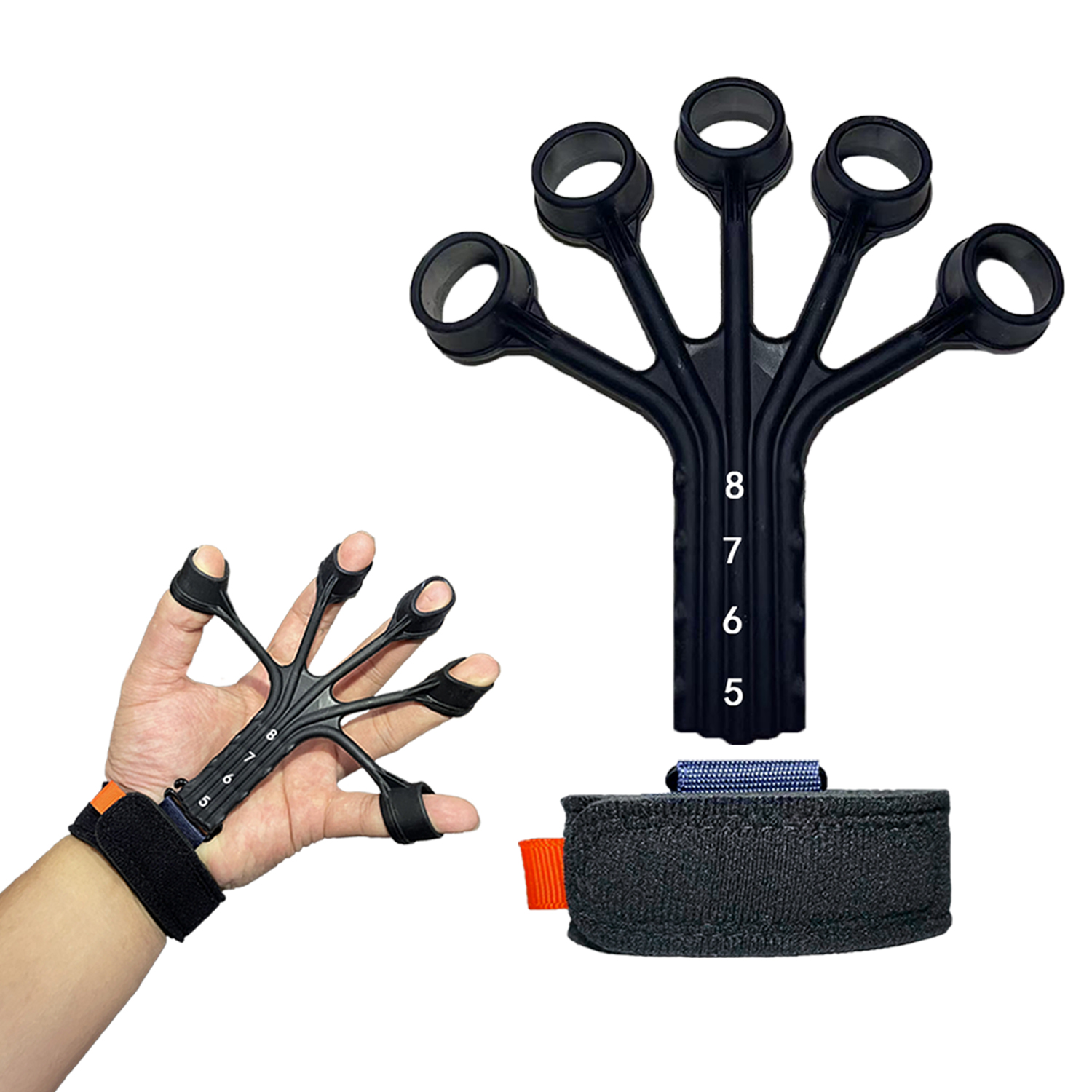 Silicone Finger Flexion And Extension Trainer Rehabilitation Abdominal Tensor - Image 2