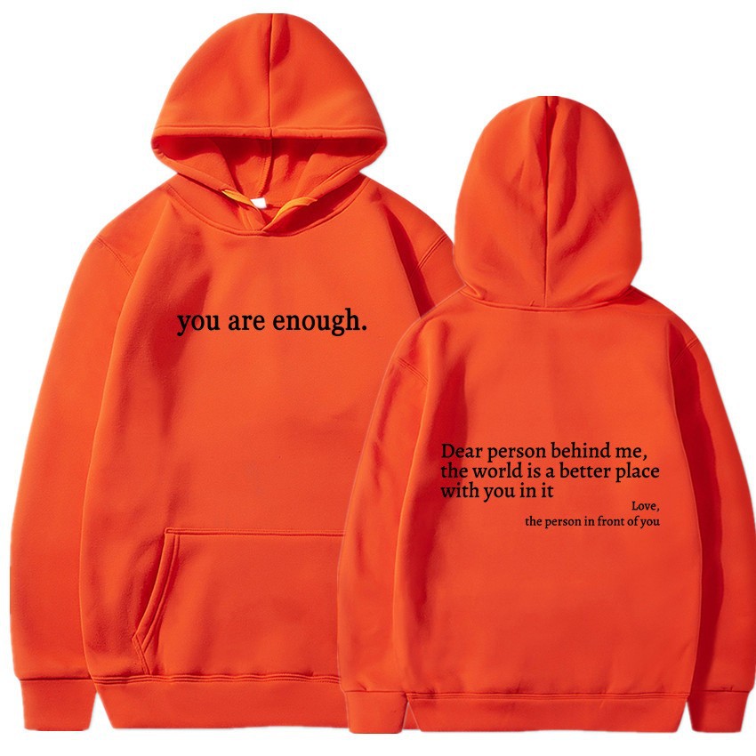 Orange black text