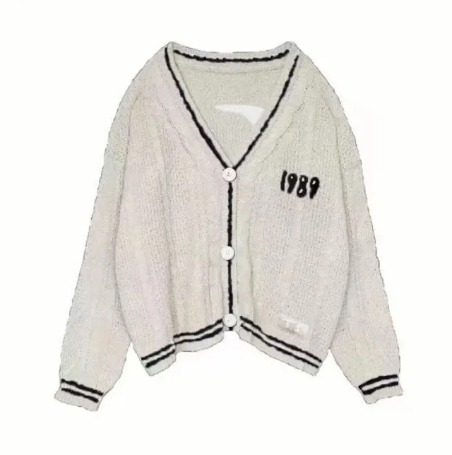 Knitwear Embroidered Cardigan Temperament Youthful looking Loose Casual Sweater Red - Shop at LoveMi
