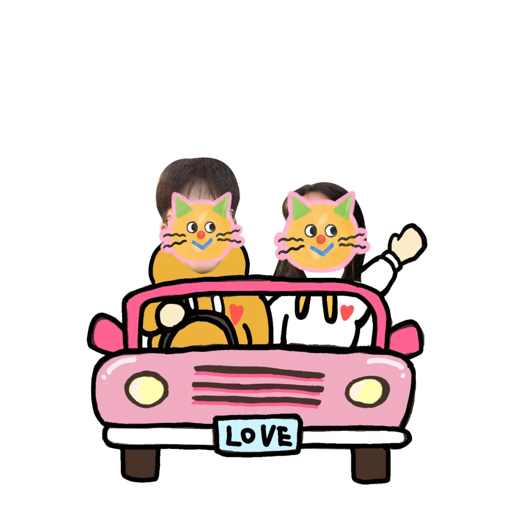 Acrylic Photo Cartoon Key Button Pendant Ornaments For Couple - Drive A Car