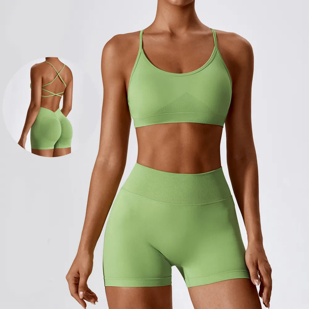 Seamless Beauty Back Yoga Clothes Running Quick-drying Tight Sports