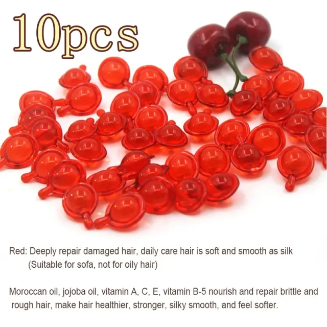Morocco Hair Care Essential Oil Capsules Anti frizz Hair Mask Soft Red 1Ml - Shop at LoveMi