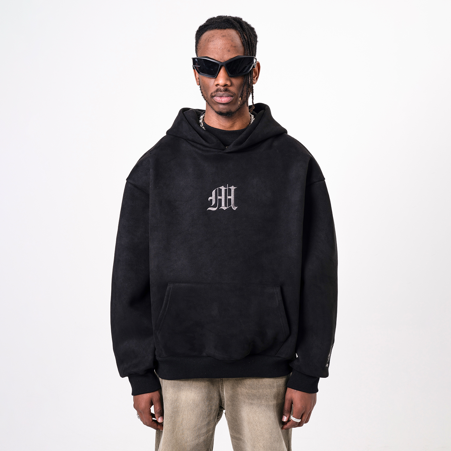 Men's Embroidered Hoodie Retro Loose