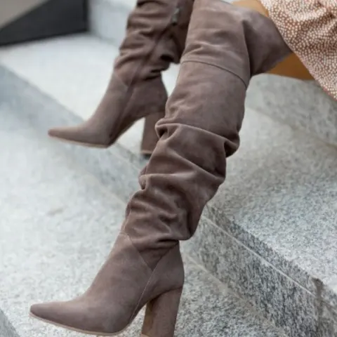 Fall Winter Fashion High Heel Pointed Toe Suede Women's