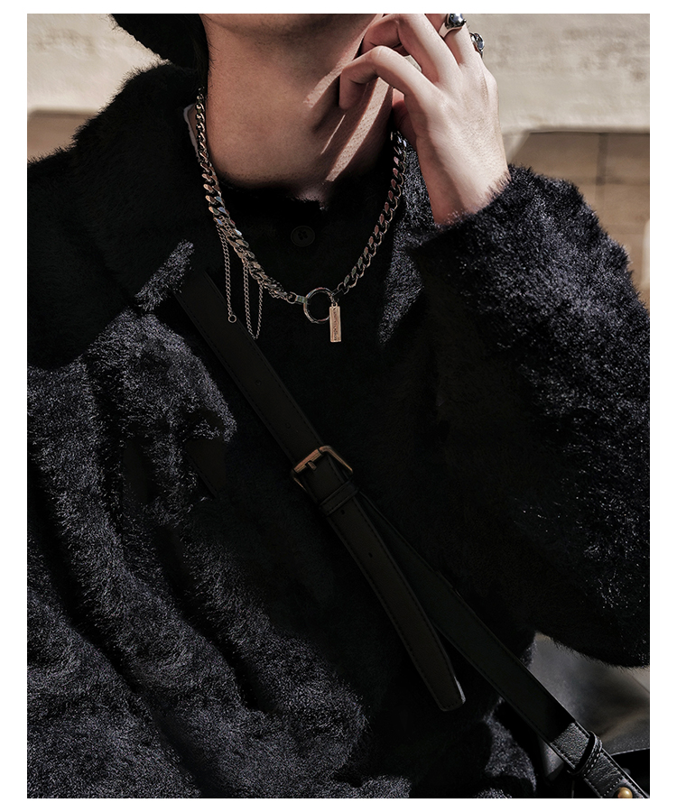Trendy Student Party Winding Chain Tassel Ring Necklace