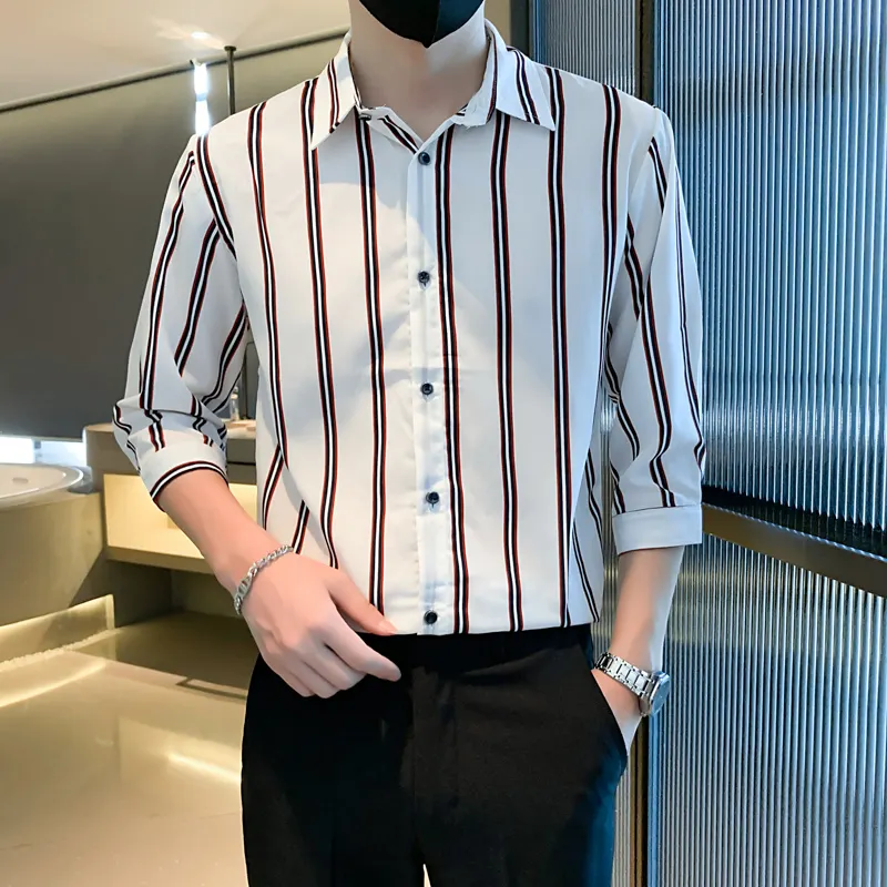 Light Cooked Style Shirt for Men with Black