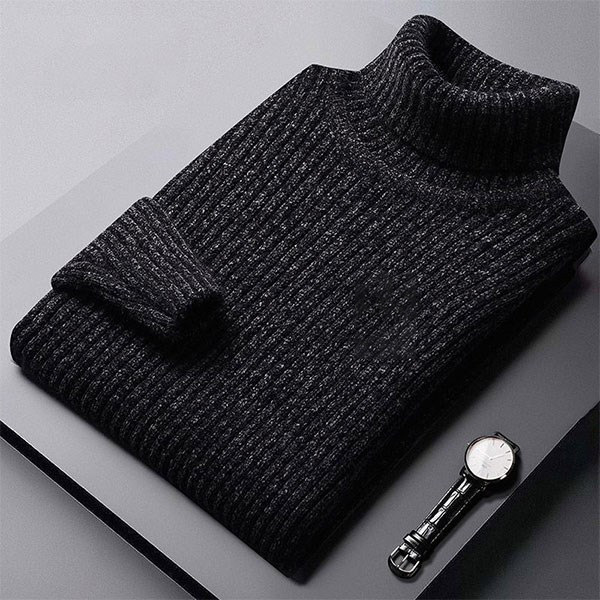 Dark gray high collar