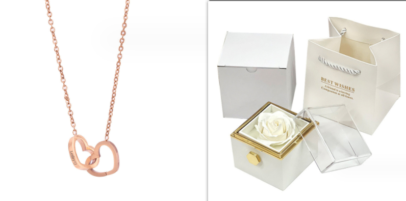 White Box Rose Gold Necklace