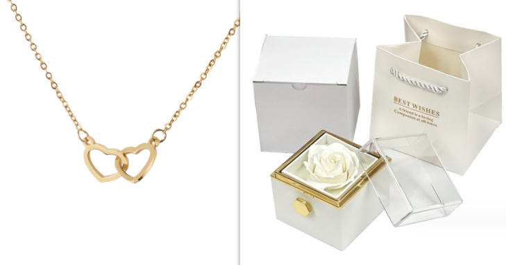 White Box Gold Necklace