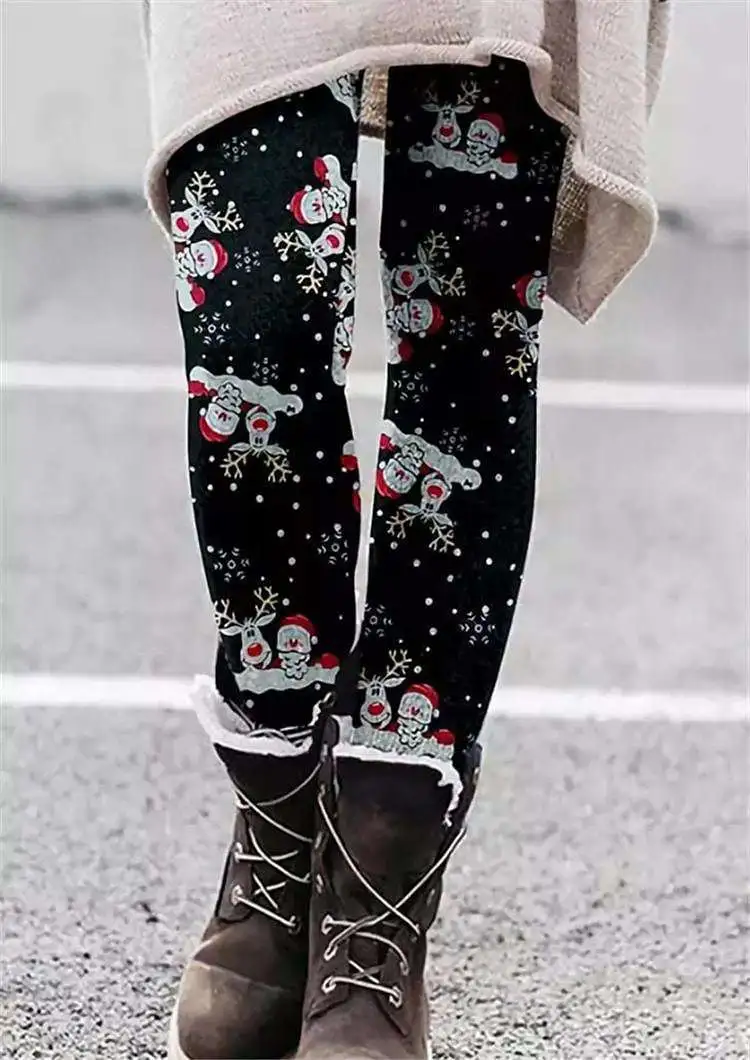 Christmas Leggings European And American Elastic Women - 19Style-2Xl