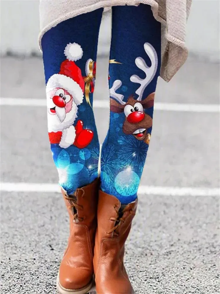 Christmas Leggings European And American Elastic Women - 14 Style-S