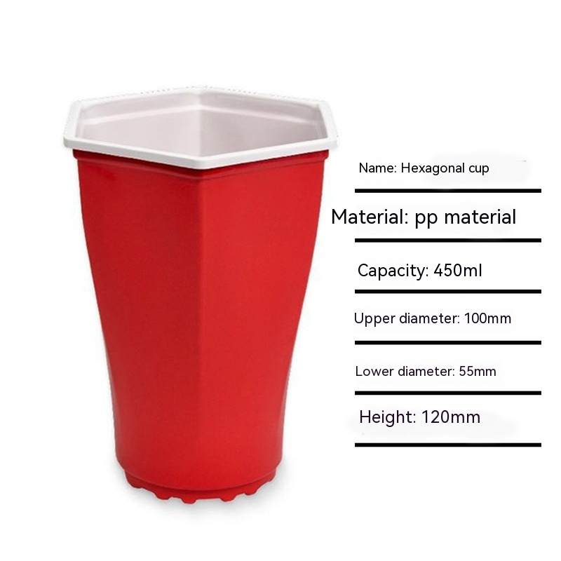 450ml Hexagonal Red