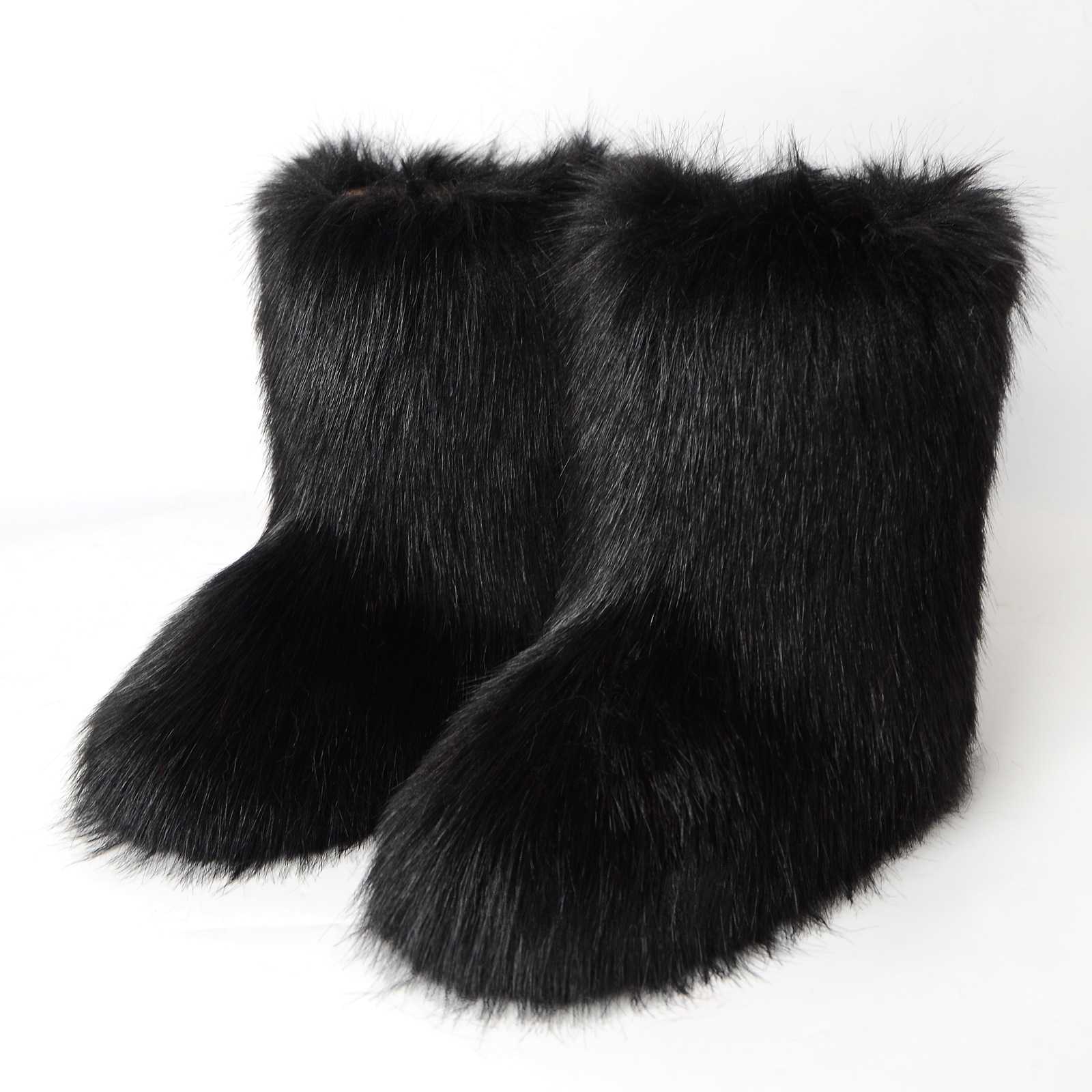 Black anti fox fur