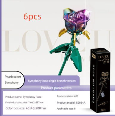 Magic Color Black Rose6pcs
