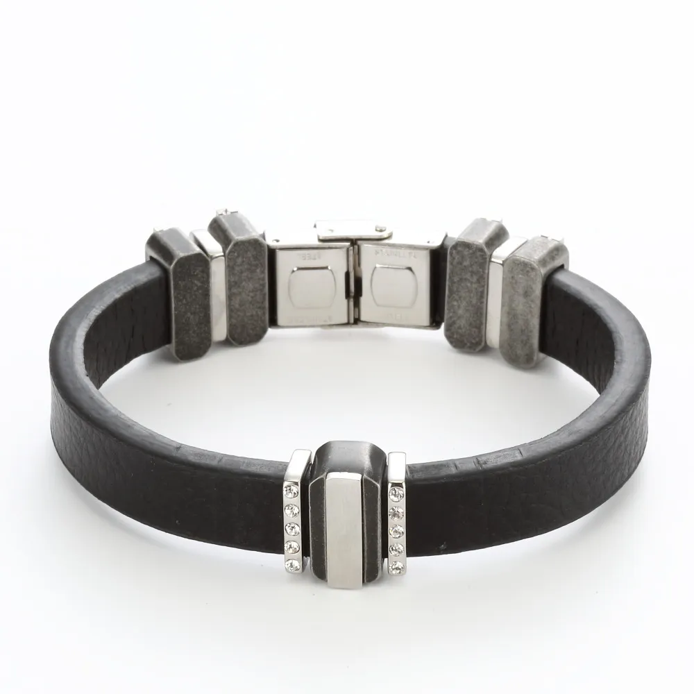Diamond Bead Bracelet Punk Jewellery - Retro Black