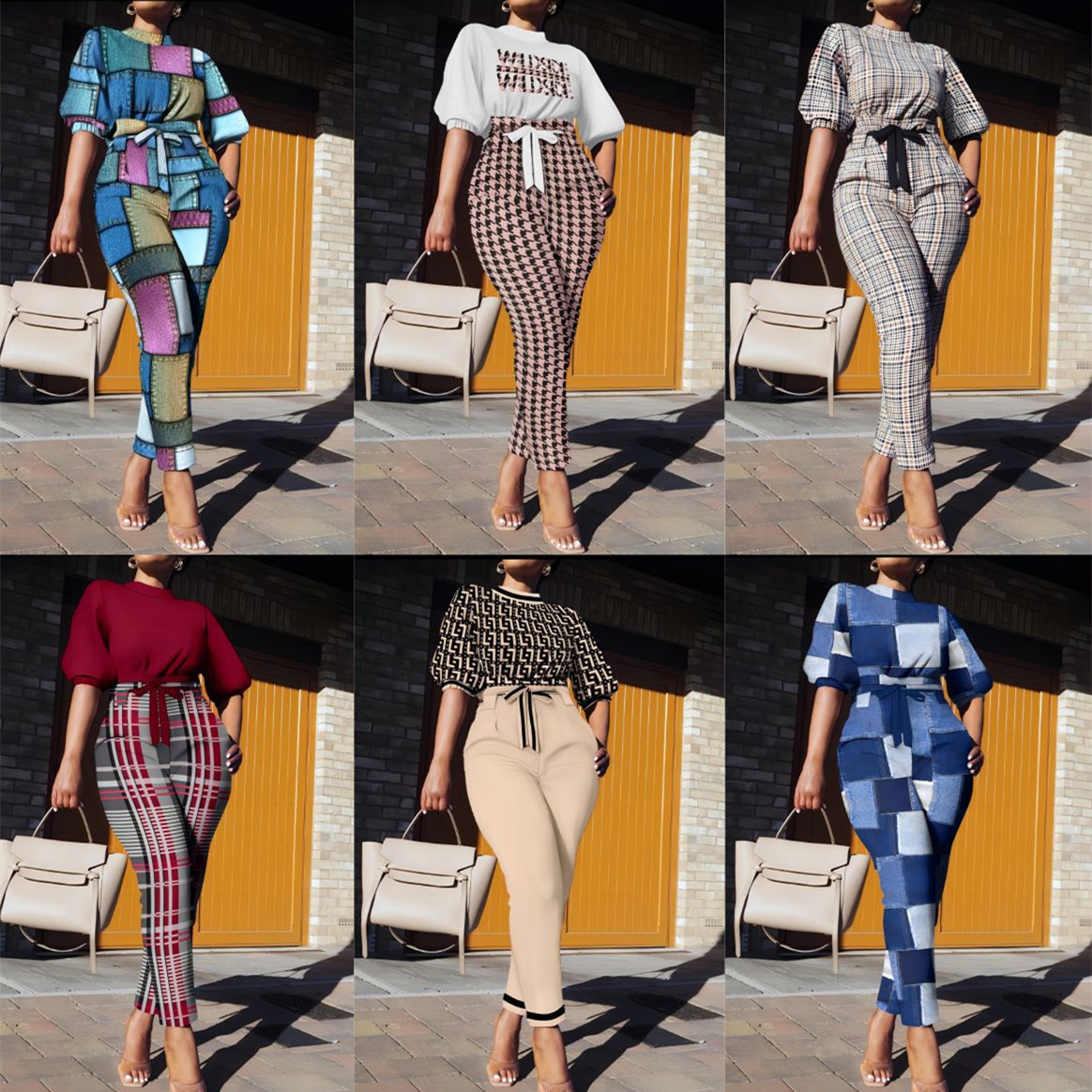 Women's Three-quarter Sleeve Fashion Casual Set