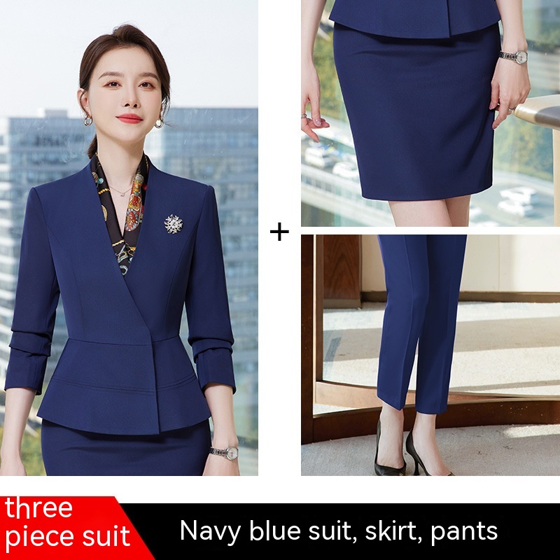 Dark Blue Suit Skirt Pants