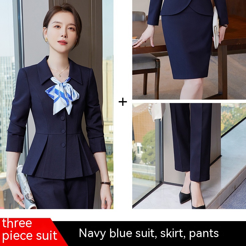 Dark Blue Suit Skirt Pants