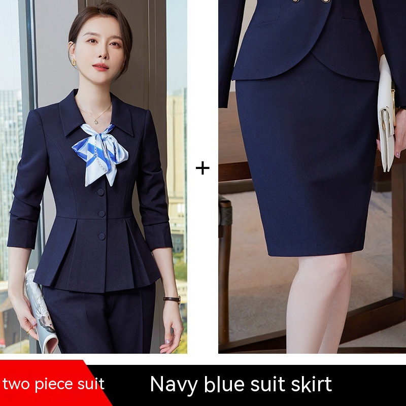 Dark Blue Suit Skirt