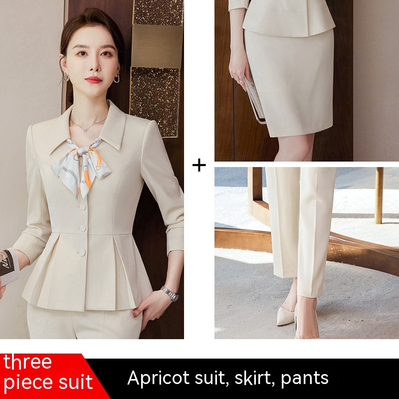 Apricot Suit Skirt Pants