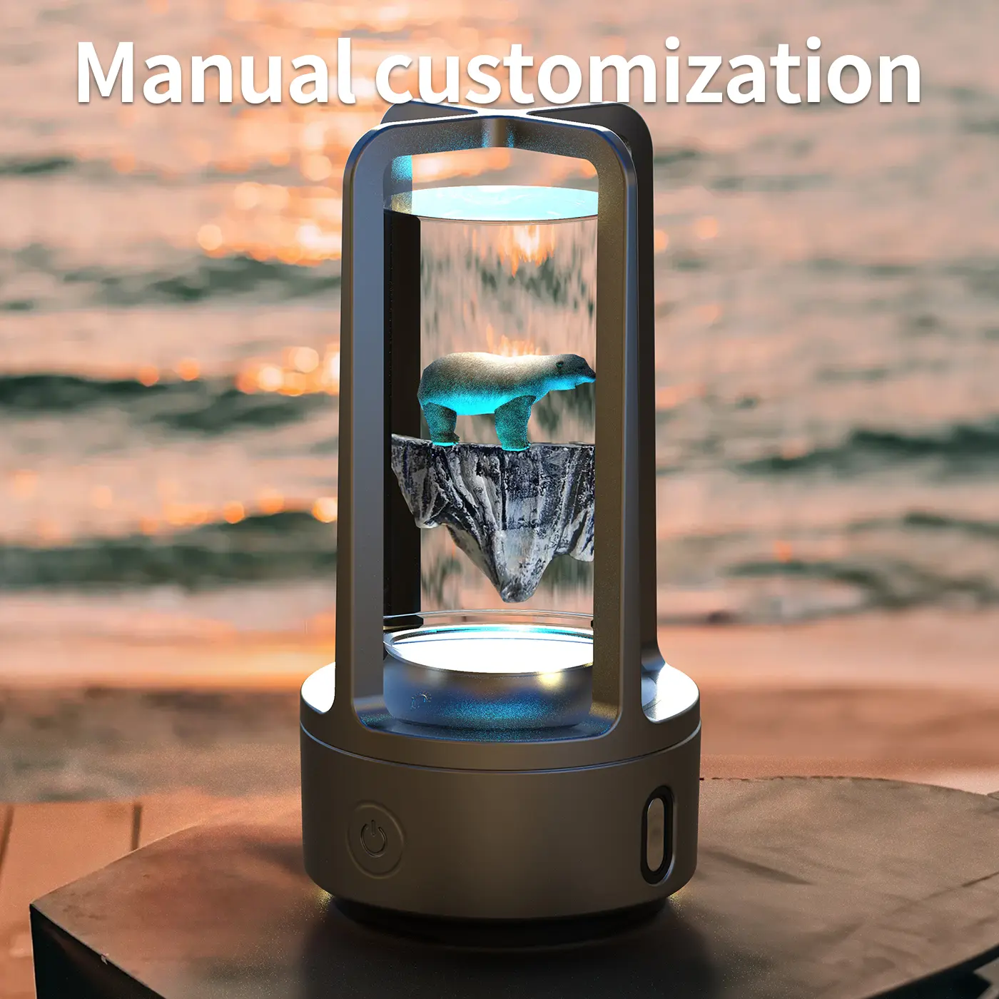 No Accessories 2 In 1 DIY Audio Crystal Light And Bluetooth-compatible Speaker Gift Touch Resin Night Light