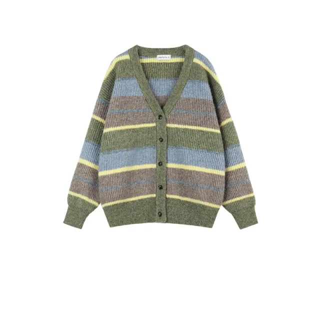 Lazy Retro Casual Long Sleeved Jacket Green - Shop at LoveMi