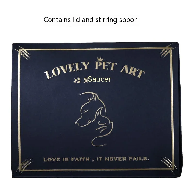 Dog Cute Pet Ceramic Water Cup - Gift Box Packaging