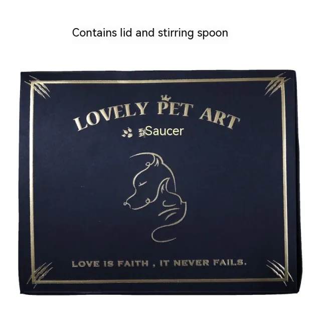 Dog Cute Pet Ceramic Water Cup Gift Box Packaging - Shop at LoveMi