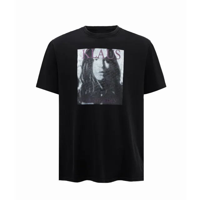 T period Digital Note Print Loose Couple Matching Short Sleeved Design Black - Shop at LoveMi