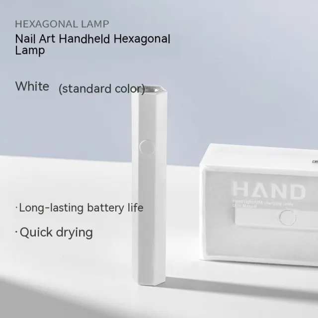 Small Portable Electric Storage Design Mini Nail Tip Heating Handheld Lamp White - Shop at LoveMi