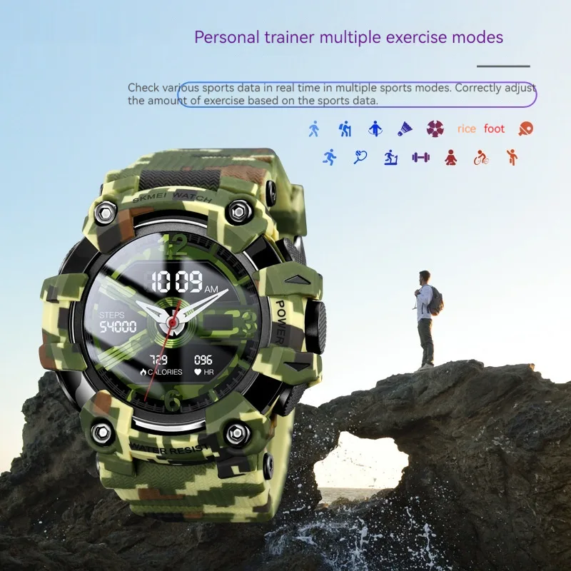 Intelligent Waterproof Student Double Luminous Men's Watch