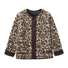 Women's Winter Leopard Print Casual Loose Jacket - Leopard Print - View 1