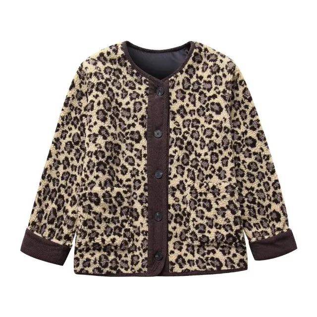 Women's Winter Leopard Print Casual Loose Jacket Leopard Print - Shop at LoveMi