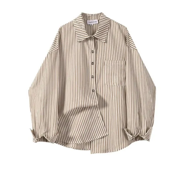 Slim Knitted Vest Academy Style Set Striped Shirt - Shop at LoveMi