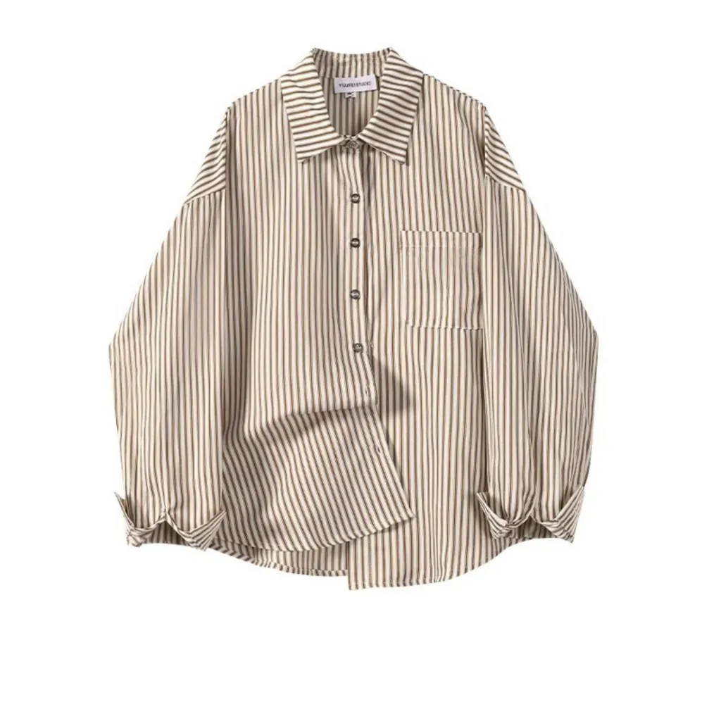 Slim Knitted Vest Academy Style Set - Striped Shirt