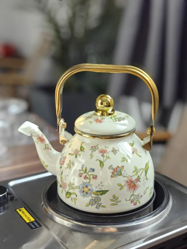 Enamel Enamel Outdoor Water Boiling Tea Making Special Metal Enamel Pot Aromatic Flower - Shop at LoveMi