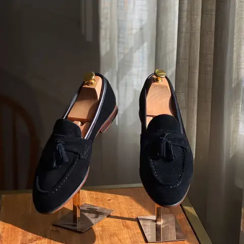 Square Cowhide Suit Shoes for Men