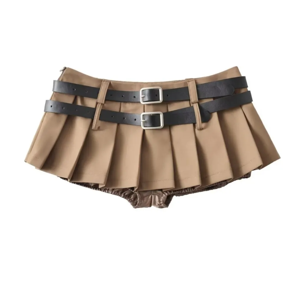 European And American Style Short Skirt - Khaki