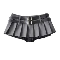 European And American Style Short Skirt - Grey - View 1