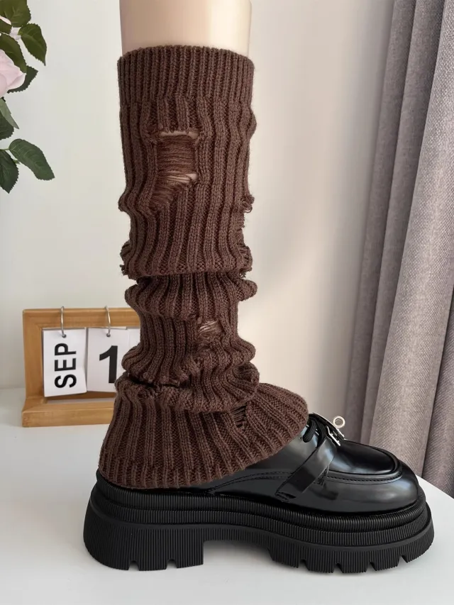 Personalized Perforated Vertical Pattern Coffee Socks Coffee - Shop at LoveMi