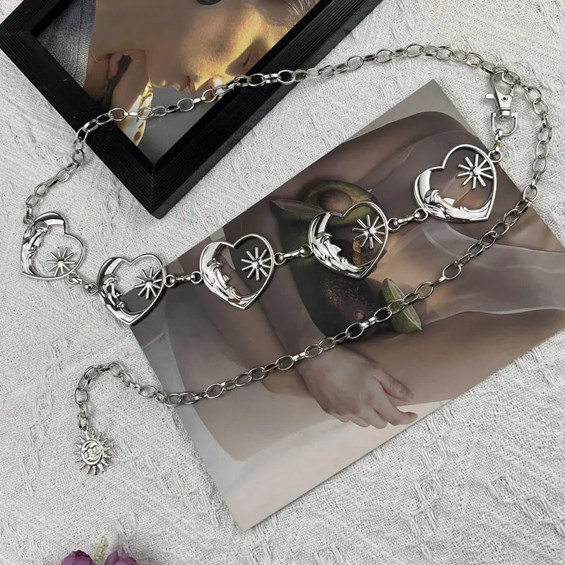 Love Metal Waist Chain Accessories For Women - Silver