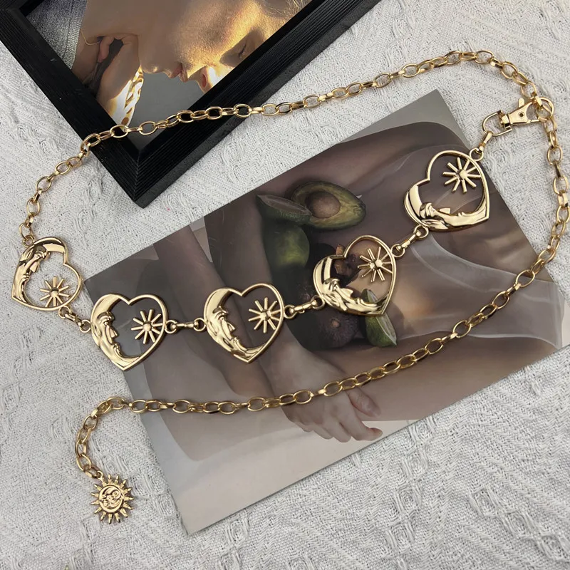 Love Metal Waist Chain Accessories For Women - Gold