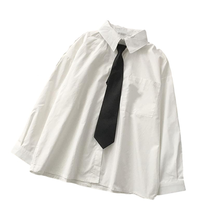White Shirt And Black Tie