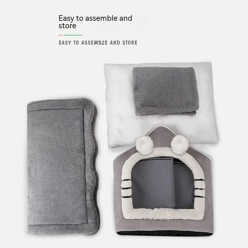 Dog Kennel Easy To Assemble Removable And Washable Soft