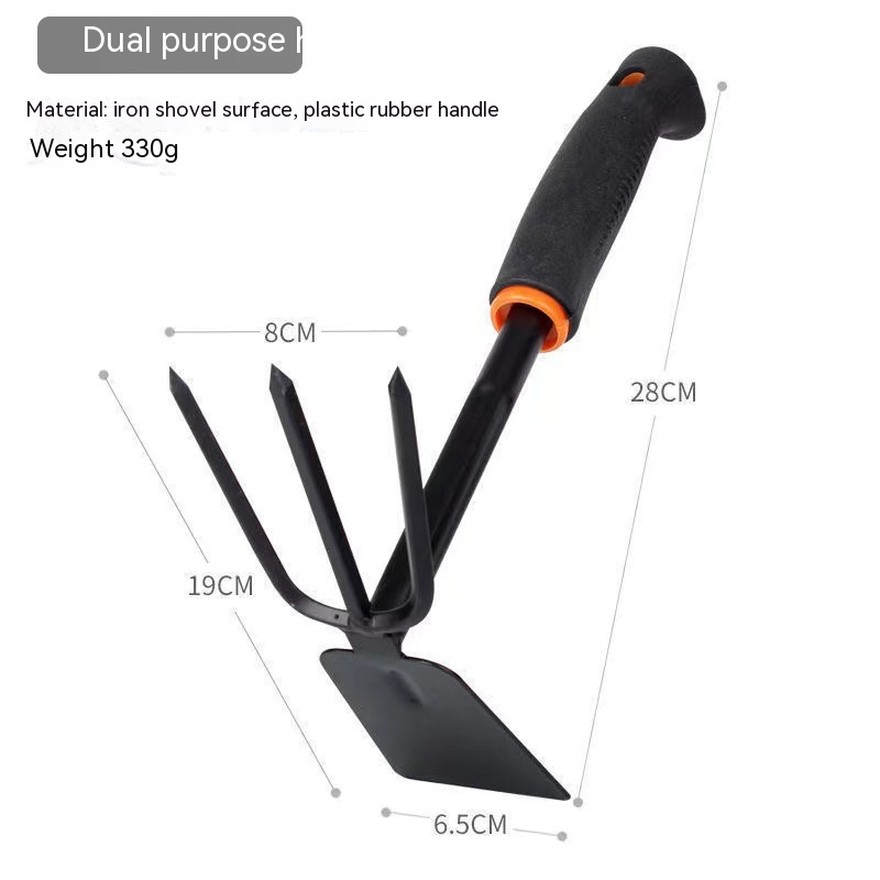 Sea Driving Tool Plastic Handle Small Rake Two-headed Hoe Shovel