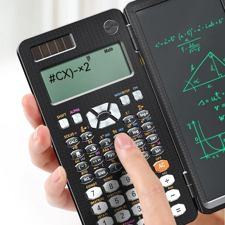 2 In 1 Foldable Scientific Calculators Handwriting Tablet Learning Function Calculator Foldable Desk Scientific Calculators – image 2