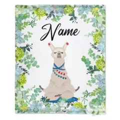 Personalized Name Flannel Milestone Blanket - 9Style - View 1