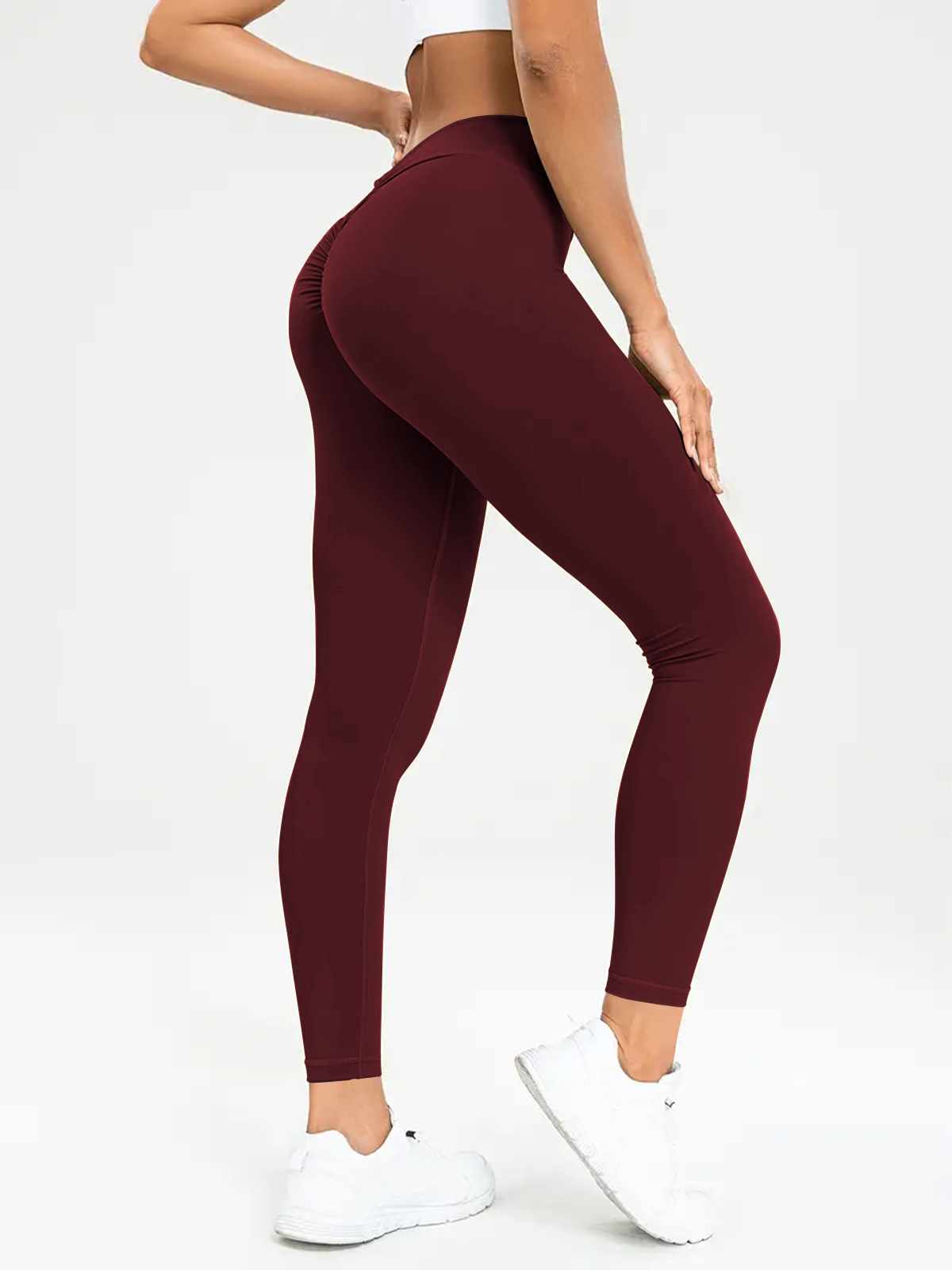 Womens-Yoga-Pants-High-Waist-Lift-High-Elastic-Tight-Fitness-Trousers